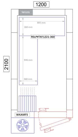 Regalset Aluminium (Eloxiert) - L-Form - Bautiefe: 360 mm