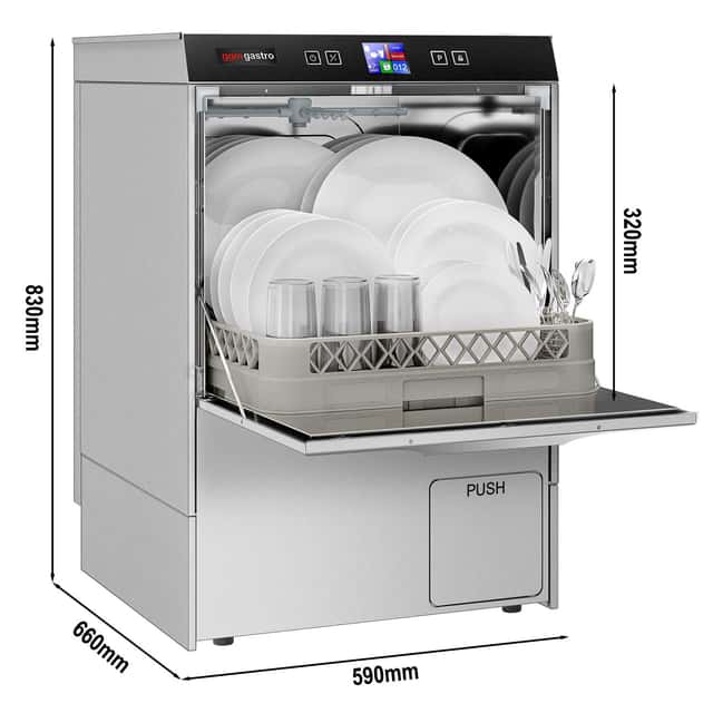 Geschirrspülmaschine - Touch - 3,55 kW - mit Reiniger-, Klarspüler- & Laugenpumpe