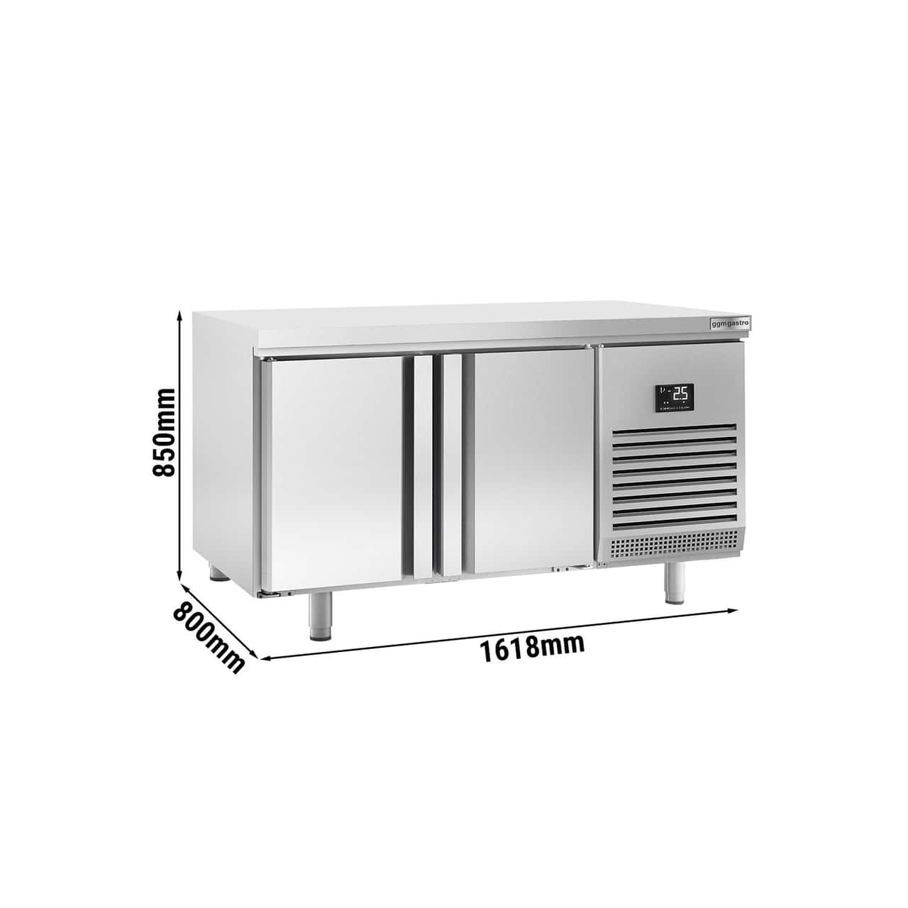 Bäckereikühltisch Premium PLUS - 1618x800mm - mit 2 Türen