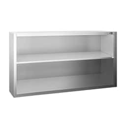 Edelstahl Wandhängeschrank PREMIUM - 1600x400mm - ohne Schiebetür - 800mm hoch