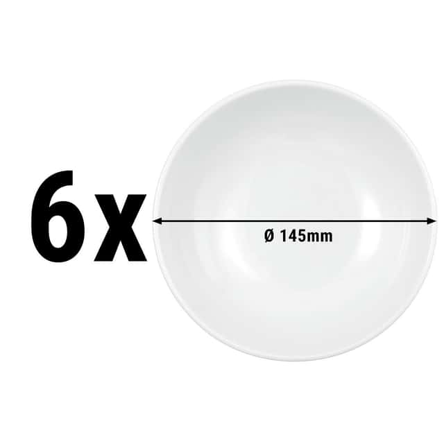 (6 pieces) Seltmann Weiden - Plate deep round - Ø 14,5 cm