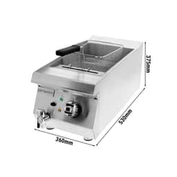 Fritteuse - 13 Liter - 4,5 kW - mit Ablasshahn