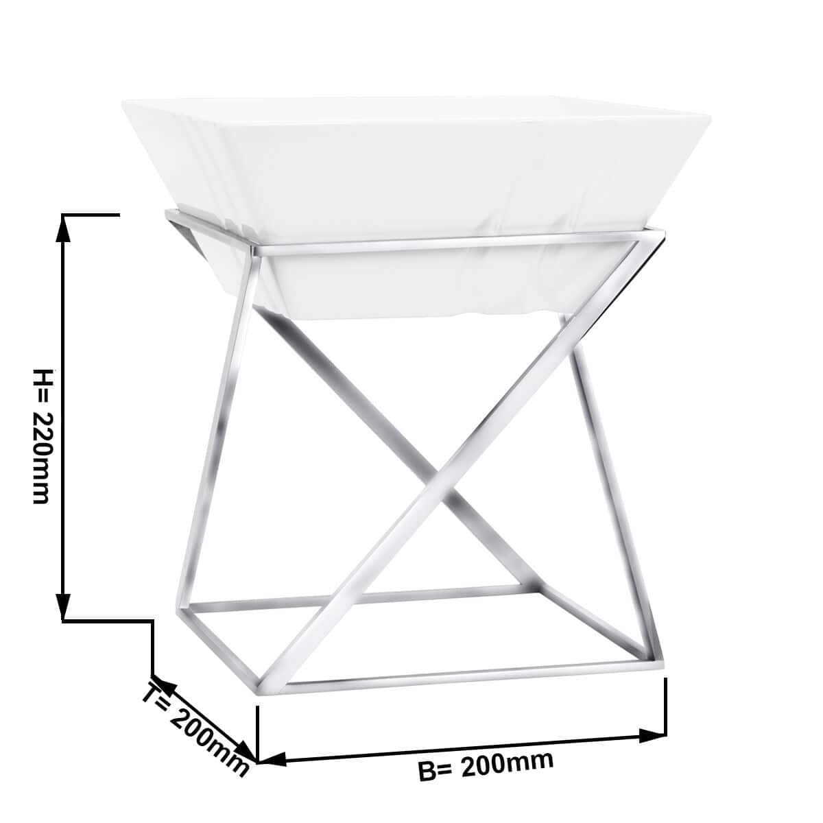 Etagerie / buffet stand - incl. 1 melamine bowl - angular