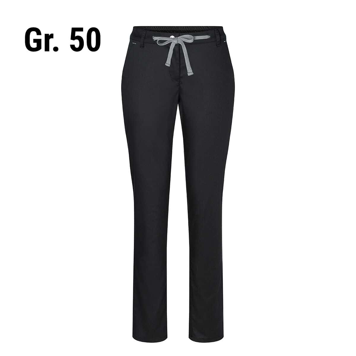 (6 Stück) KARLOWSKY | Damen Chinohose Modern-Stretch - Schwarz - Größe: 50