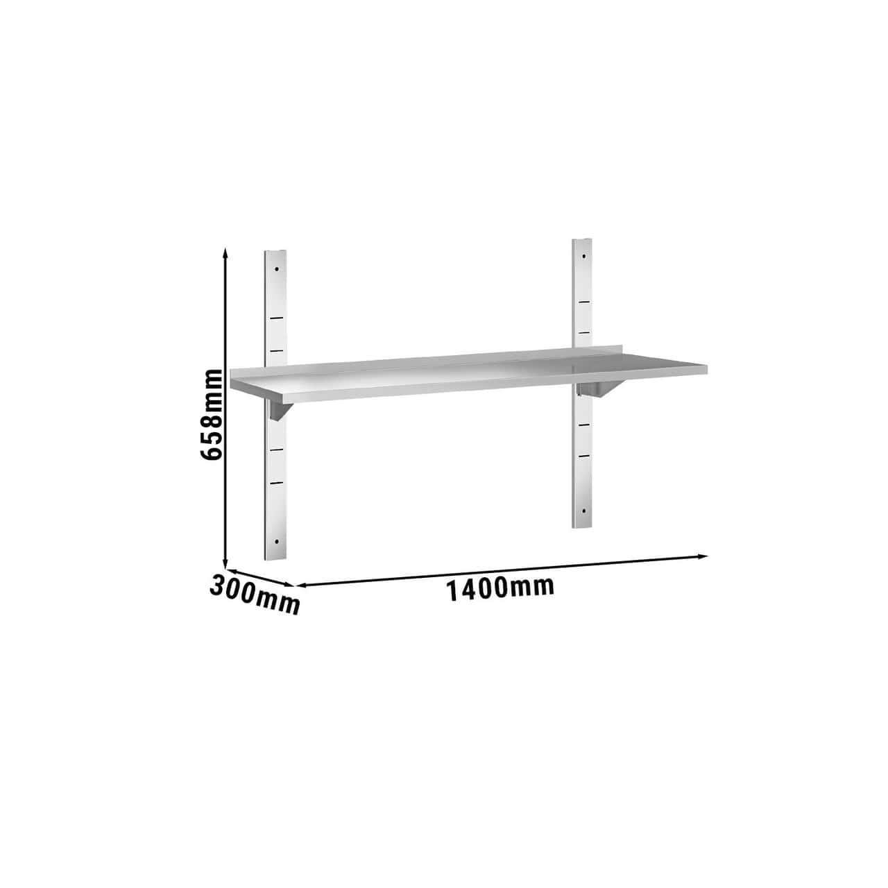 Wandborde PREMIUM - 1400x300mm - mit 1 Etage