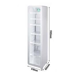 GASTRO-COOL | Glastürkühlschrank - 220 Liter - schmal - 1 Glastür - Weiß