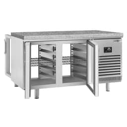 Bäckereikühltisch Premium PLUS - 1618x800mm - mit Durchreiche & Granitarbeitsplatte