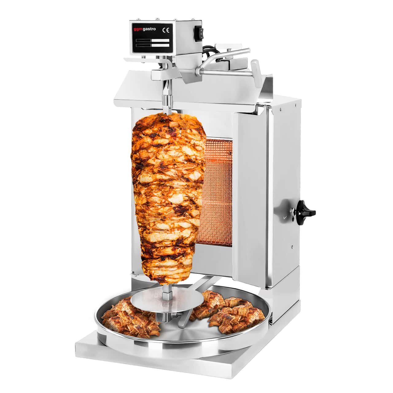 Gas Gyros-/ Dönergrill - 1 Brenner - max. 5 kg - inkl. Flügeltüren