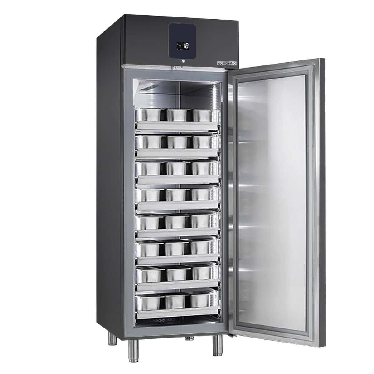 Eistiefkühlschrank Edelstahl PREMIUM PLUS - 745x870mm - 650 Liter - mit 1 Tür