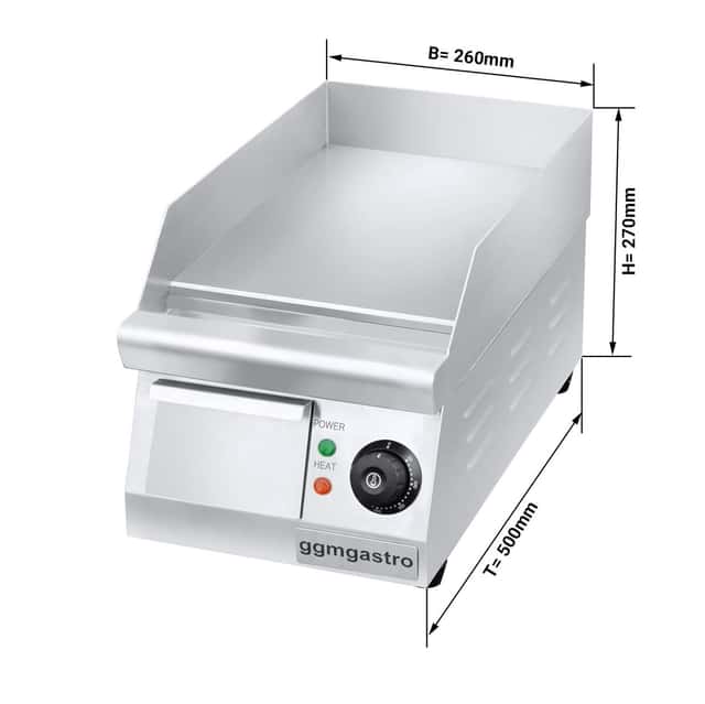 Elektro Bratplatte - 1,6 kW - Glatt