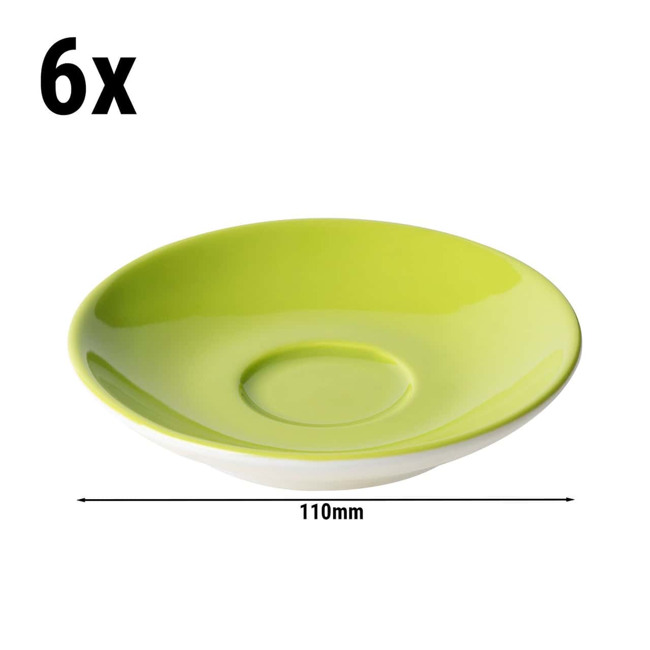 (6 Stück) BART COLOUR CAFE - Espressountertasse - Ø 110mm - Lime