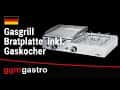 Gasgrill Bratplatte - 8,7 kW - inkl. Gaskocher