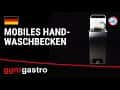 Mobiles Handwaschbecken - Edelstahl - mit Mischbatterie, Seifen- & Papierhandtuchspender