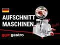 BERKEL | Aufschnittmaschine Domina als Senkrechtschneider - 300 Watt - Messer: Ø 315mm - Mit Einspannarm