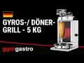 Elektro Gyros-/ Dönergrill - 1 Brenner - max. 5 kg - inkl. Flügeltüren