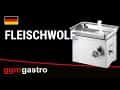 Elektrischer Fleischwolf 22 - 350kg/h - 1,1 kW - mit Kühlung