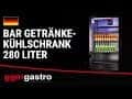 Getränkekühlschrank - 280 Liter - 1 Glastür & LED Beleuchtung