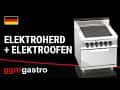 Elektroherd - 12 kW - mit abgesenkten Kochfeldern - inkl. Elektroofen - 7,5 kW & Salmanderfunktion