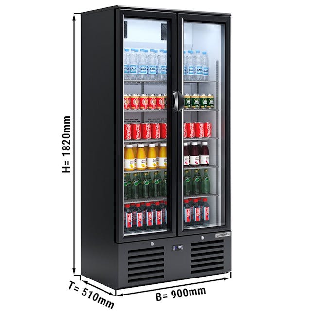 Barová lednice na nápoje 435L - černá