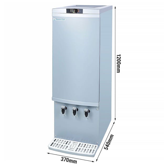 Lednice s dávkovačem - 110L - stříbrná