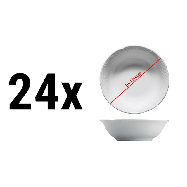 (24 Kusů) CLASICO - Dezertní / Salátová miska - Ø 18 cm 