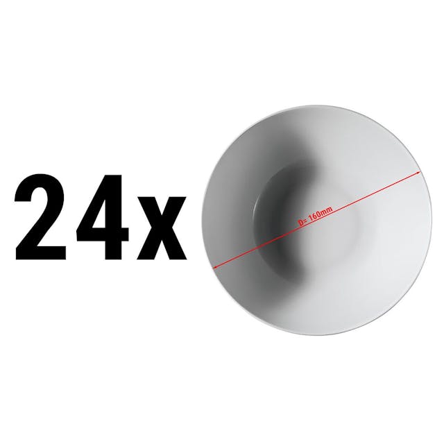 (24 Kusů) PERA bílá - Dezertní / Salátová miska - Ø 16 cm 