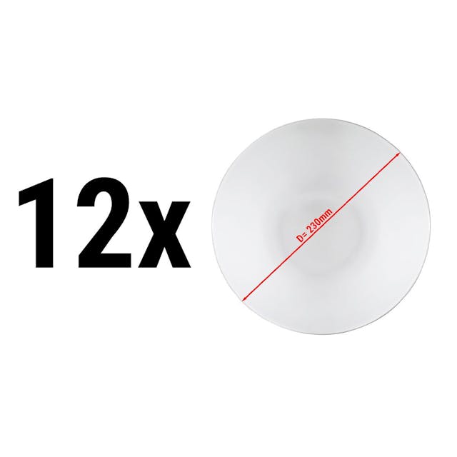 (12 Kusů) PERA bílá - Dezertní-/ Salátová miska - Ø 23 cm 
