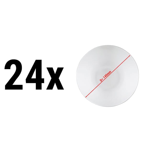 (24 Kusů) PERA bílá - Dezertní / Salátová miska - Ø 14 cm 