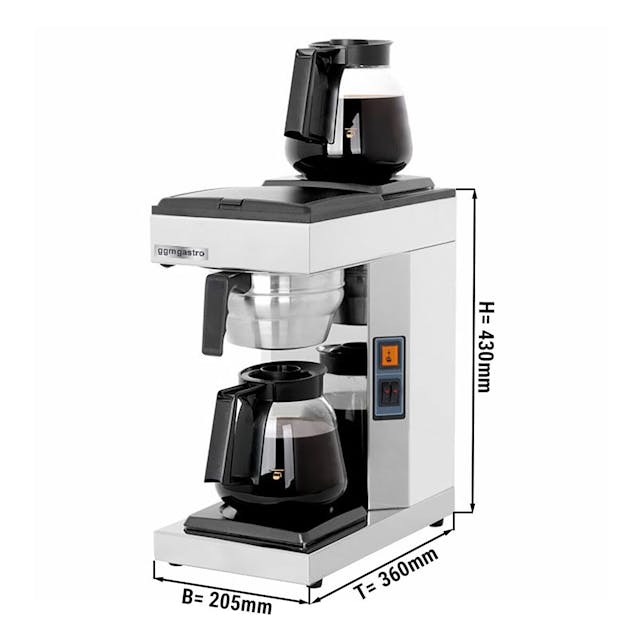 Coffee filter machine - 1.8 litre - 2,39kW - with thermokinetics & 2 heating plates
