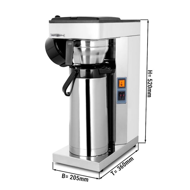 Kaffeefiltermaschine - 2,2 Liter - mit Thermokinetik - inkl. Pumpthermoskanne	