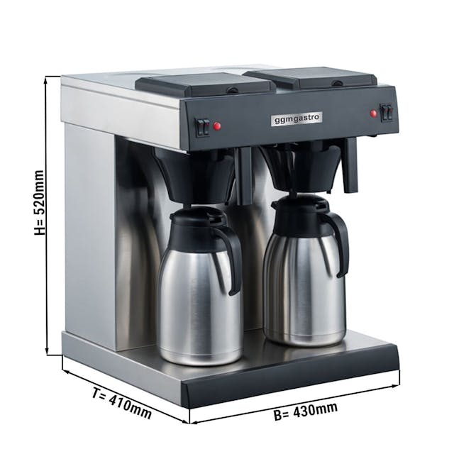 Filtrační kávovar 2x 2,0L s vakuovou konvicí | Kávovar | Perkolátor | Termo konvice