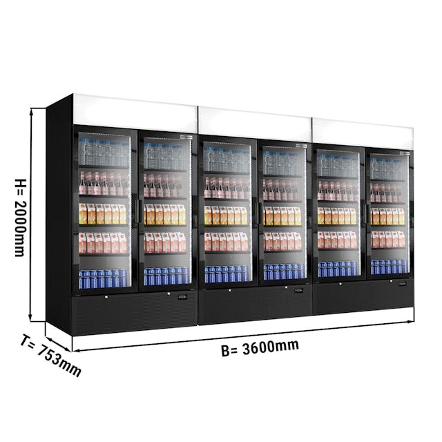 (3 pieces) Beverage refrigerator - 3144 litres (total) - black