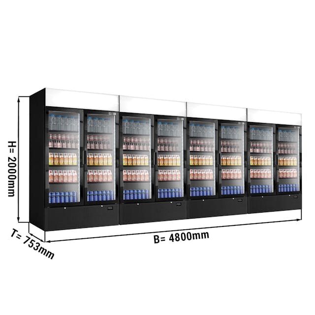 (4 pieces) Beverage refrigerator - 4192 litres (total) - black