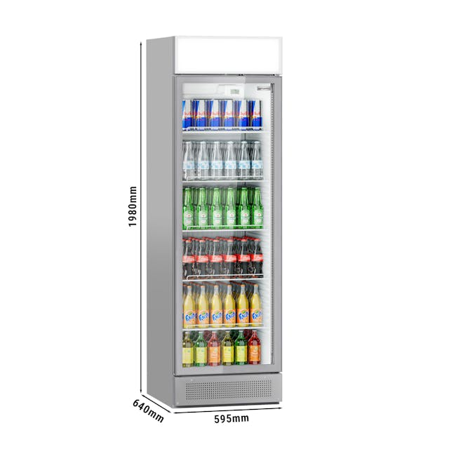 Beverage refrigerator - 345 litres - frameless design - with advertising display