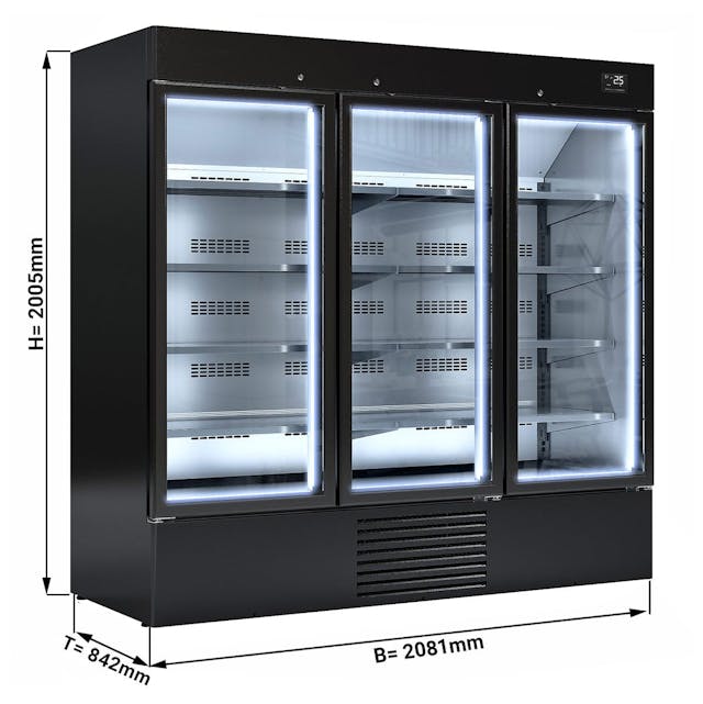 Přístěnný chladicí regál - se skleněnými dveřmi - 2030L