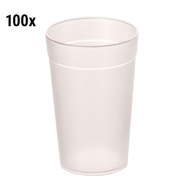 (100 Kusů) Polykarbonátové mléčné sklo - 200 ml