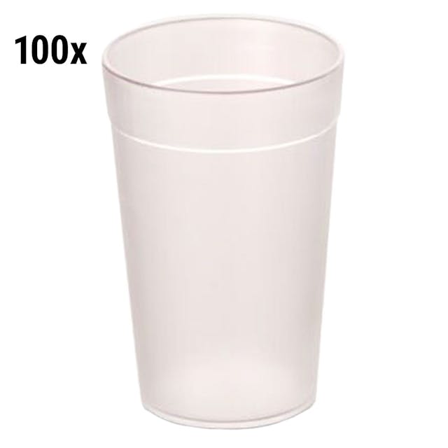 (100 Kusů) Polykarbonátové mléčné sklo - 300 ml