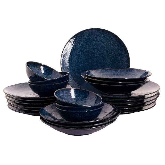 (24 pieces) KIRYU - Tableware set - Blue	