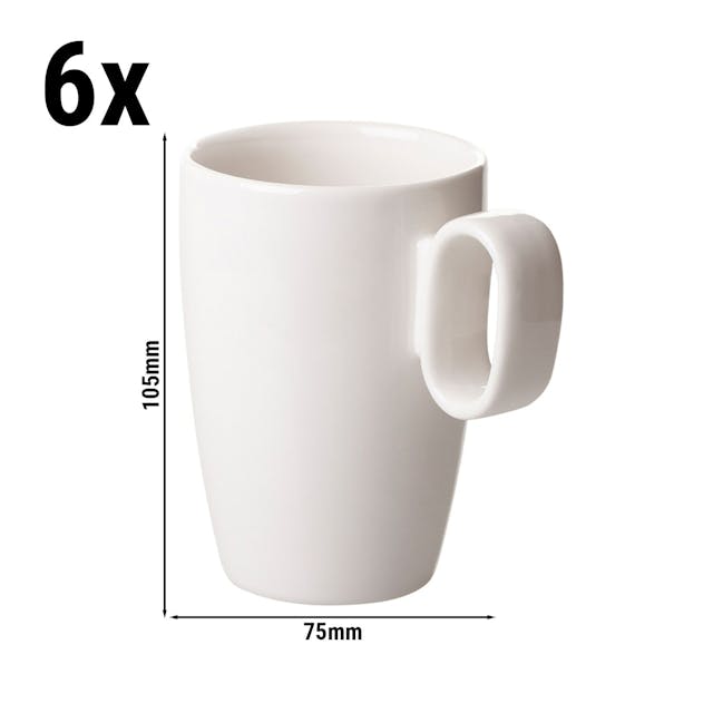 (6 Kusů) LUX - Kávový šálek Maastricht - 300ml - slonoviny
