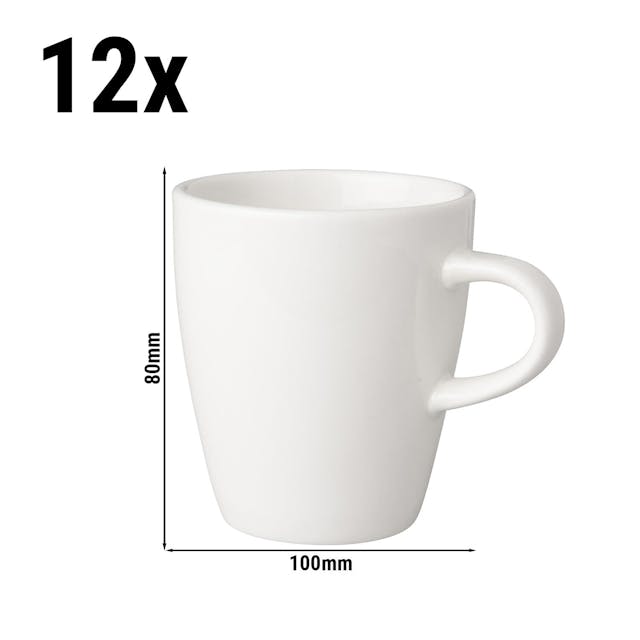 (12 Kusů) BUDGETLINE - Šálek na kávu Mammoet Neo - 200ml - bílý