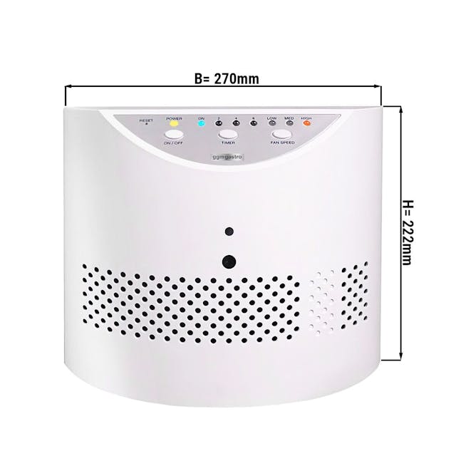 Air purifier - 3 power levels - with timer function & remote control - approx. 11 m²