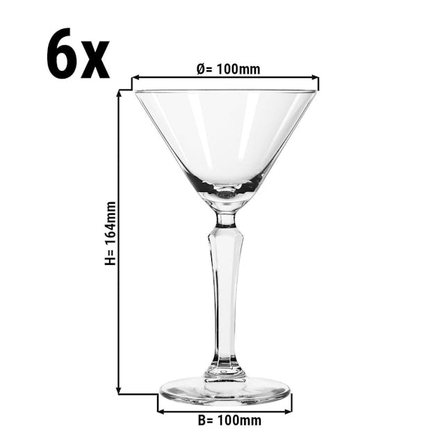 (6 ks) Sklenice na Martini - MADRID - 190 ml - transparentní