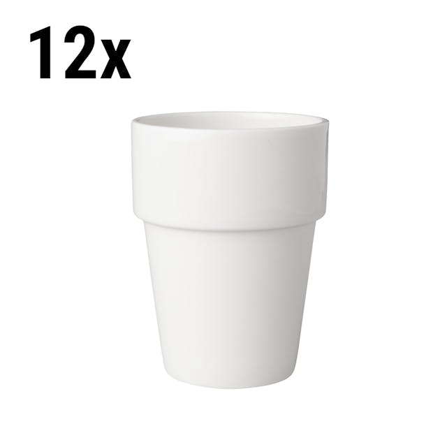 (12 pieces) BUDGETLINE - Milk cup Mammoet - 19 cl - White