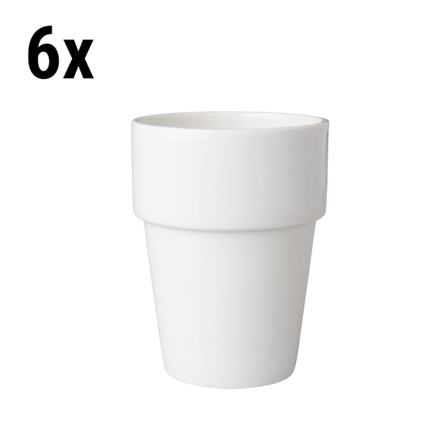 (6 pieces) BUDGETLINE - Milk cup Mammoet - 19 cl - White