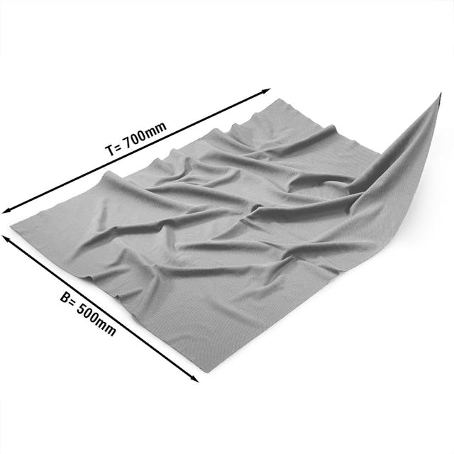 (10 Kusů) Hadřík z mikrovlákna - šedý - 50 x 70 cm 