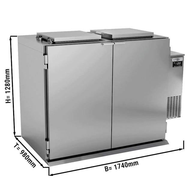 Chladič mokrého odpadu - 2x 120 nebo 1x 240L - agregát vpravo
