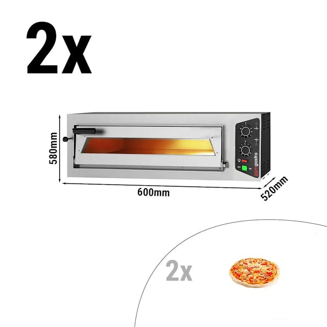 (2 pieces) Electric pizza oven - 1+1x 35cm - Manual
