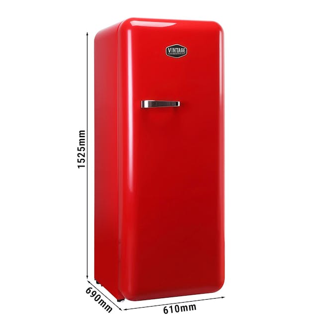Retro lednice - červená