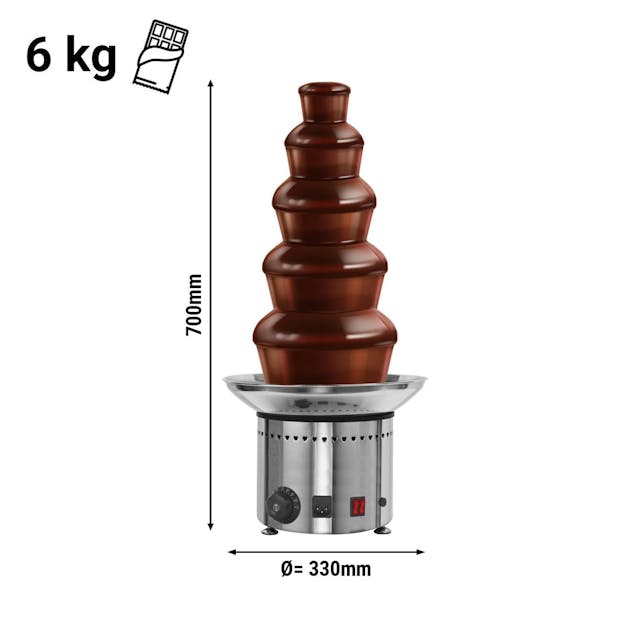 Fontána na čokoládu - 5 pater - výška 70 cm