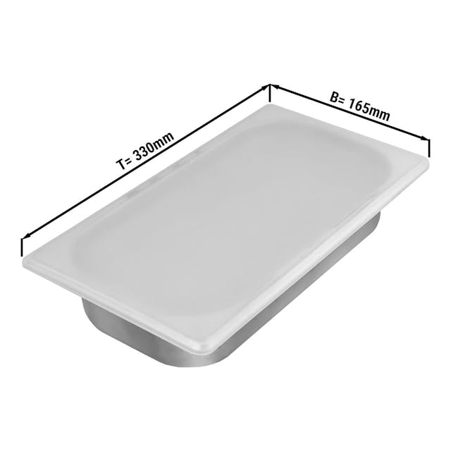 Silikonové víko na 1/3 GN-nádobu & nádobu na zmrzlinu - 176 x 325 mm